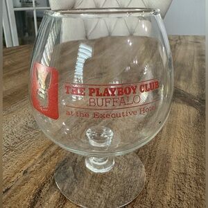 The Playboy Club Buffalo glass goblet snifter drinking glass